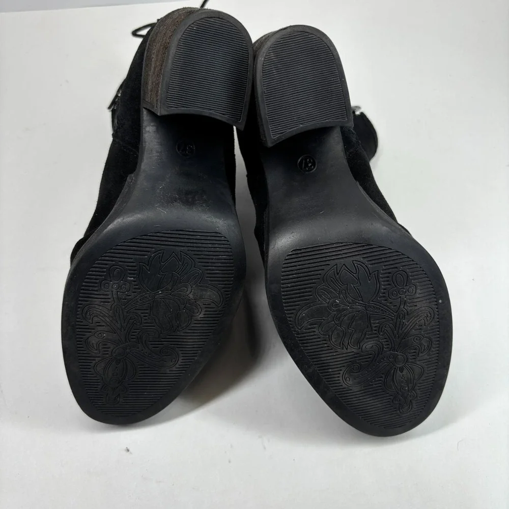Bos. & Co. Barlow Women's US 6-6.5/37 Black Suede Leather Zip Waterproof Booties